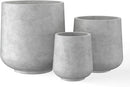 Kante 15.3"+11.6"+8.2" Dia Round Concrete Planter, Large Outdoor Indoor Planter Pots Containers with Drainage Holes and Rubber Plug for Home Garden Patio, Natural Concrete