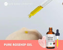 Kate Blanc Cosmetics Rosehip Oil for Face with Pink Gua Sha Stone (1oz, Organic, Pure, Cold Pressed) Rosehip Seed Face Oil for Gua Sha Massage by CozyNest Decor