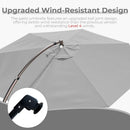 Grand patio 12FT Outdoor Offset Umbrella Large Round Aluminum Cantilever Umbrella with Base for Garden Deck Poolside (Gray, 12 FT) by GreenHaven Gardens