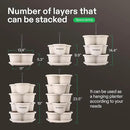 VIVOSUN 2-Pack 5 Tier Vertical Gardening Stackable Planter for Strawberries, Flowers, Herbs, Vegetables, Ivory by GreenHaven Gardens