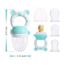 Baby Fruit Food Feeder Pacifier - Fresh Food Feeder, Infant Fruit Teething Teether Toy for 3-24 Months, 6 Pcs Silicone Pouches for Toddlers & Kids & Babies, 2-Pack (Light Pink) by TinyTreasures Baby Boutique