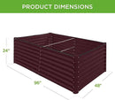 Best Choice Products 8x4x2ft Outdoor Metal Raised Garden Bed, Deep Root Planter Box for Vegetables, Flowers, Herbs, and Succulents w/ 478 Gallon Capacity - Burgundy by GreenHaven Gardens