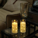 Aignis Flickering Flameless Candles Battery Operated Candles LED Candles with Remote Timer for Home/Wedding/Birthday/Holiday Decor ，Ivory White 3D Flame Set of 2 (D3 xH6 6") by CozyNest Decor