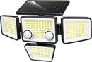 Solar Outdoor Lights - 3000LM 188 LED Motion Sensor Outdoor Lights, 4 Heads IP65 Waterproof Powered Security Flood Lights, 270°Wide Lighting Angle Wall Light with Sensors for Backyard Yard by GreenHaven Gardens