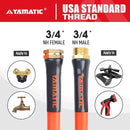 YAMATIC Female to Female Short Garden Hose 5/8 in x 3 ft, 2 in 1 Dual Use Heavy Duty Leader Hose with Solid Brass Connector, All-Weather Water Hose, Burst 600 PSI by GreenHaven Gardens