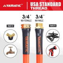 YAMATIC Female to Female Short Garden Hose 5/8 in x 10 ft, 2 in 1 Dual Use Heavy Duty Leader Hose with Solid Brass Connector, All-Weather Water Hose, Burst 600 PSI by GreenHaven Gardens