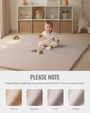 Blissful Diary Vegan Leather Baby Play Mat, 50x50 Thicken Foam Cushioned & Waterproof Playpen Mat for Infants and Toddlers, Stylish and Just Wipe-Clean Playmat for Baby Play on Floor, Taupe by TinyTreasures Baby Boutique