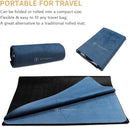 Travel Yoga Mat, Non Slip Exercise Suede Mat with Carry Bag, All-Purpose Fitness Mat with High Density Anti-Tear Surface for Women, Ideal for Pilates Workout (72'' x 24'' x 1.5mm Thick) by TinyTreasures Baby Boutique