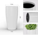 QCQHDU 24 inch Tall Planter for Indoor & Outdoor Plants, 2 Pack Sturdy Plant Flower Pots Modern Decor for Front Porch Patio Deck Living Room by GreenHaven Gardens