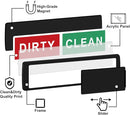 KitchenTour Clean Dirty Dishwasher Magnet - Upgrade Super Strong Magnet Version - Easy to Read Non-Scratch Magnetic Indicator Sign with Clear, Bold & Colored Text - Black by TinyTreasures Baby Boutique