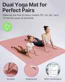 YOTTOY Large Yoga Mat (75 * 52 * 1/2inch),Extra Wide TPE Exercise Mat,Non-Slip Workout Mat for Pilates, Fitness, Barefoot, Home Gym Studio with Strap and Towel by TinyTreasures Baby Boutique
