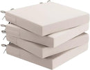 AAAAAcessories Outdoor Seat Cushions for Chairs, Waterproof, Fade-Resistant Patio Furniture Replacement Cushions, 18.5" x 16" x 3", Set of 4, Khaki Beige by GreenHaven Gardens