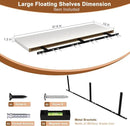 48 Inch Floating Shelf 1 Pack Large Floating Shelves for Wall No Drilling Accessories Included Deep Wall Shelves for Living Room Kitchen Farmhouse 48" W x 12" D x 1.2" White by CozyNest Decor