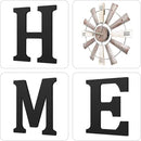 Farmhouse Home Signs with Windmill Clock Wall Decor Rustic Home Letters Wall Art for Living Room Kitchen Entryway Dining Room Bedroom (black) by CozyNest Decor
