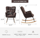 Nursery Rocking Chair, Teddy Upholstered Glider Rocker with High Backrest Armchair, Modern Rocking Accent Chairs for Nursery, Living Room, Bedroom, Offices (Brown) by TinyTreasures Baby Boutique