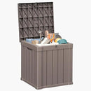 40 Gallon Resin Deck Box, Lockable Patio Outdoor Storage Box for Furniture, Garden Tools and Tools Storage, Waterproof Outside Storage Boxes - Grey by CozyNest Decor
