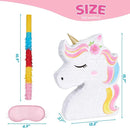WERNNSAI Unicorn Piñata - Unicorn Party Supplies Piñata Bundle with Blindfold and Bat for Girls Kids Rainbow Unicorn Theme Birthday Party Game Decorations (15.7" x 12.2" x 3.1") by TinyTreasures Baby Boutique