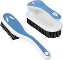 Soft Bristle Scrub Cleaning Brush Stain Remover Brush Fabric Cleaning Brush Laundry Brush Small Scrub Brush Cleaner Household Cleaning Brushes for Carpet, Clothes, Bathroom,Sneaker-2 Pack (Blue) by CozyNest Decor