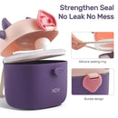 NCVI Baby Formula Dispenser On The Go, Formula Container To Go, Formula Holder for Travel, Outdoor Picnic with Baby Infant, Portable Container for Milk Powder, Snacks, Candy, Fruits (Purple) by TinyTreasures Baby Boutique
