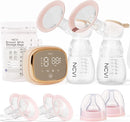 NCVI Double Electric Breast Pump 8102, Upgraded 4400mAh Battery with Night Light, Portable Breast Pump for Breastfeeding, 4 Modes & 9 Levels, LED Display, With 8 Flanges, Breastmilk Bags, Nursing Pads by TinyTreasures Baby Boutique