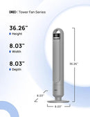 Dreo Tower Fan for Bedroom, 90° Oscillating Fan, Standing Fan with 3 Modes, 4 Speeds, 8H Timer Cooling Fans for Home, Living Room, Office, Grey, TF117 by CozyNest Decor