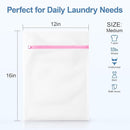 3Pcs Mesh Laundry Bags for Delicates, 16 x 12 Inch Durable Wash Bags with Zipper, Reusable Laundry Bags for Lingerie, Underwear, Socks, and Small Garments by TinyTreasures Baby Boutique