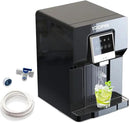 Countertop Bottleless Water Cooler Dispenser and Ice Maker with Water Line 17 lbs Daily Capacity Black(NO HOT Water/NO Filters) by CozyNest Decor