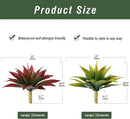 Artificial Agave Plants,Large UV Resistant Fake Agave Planters for Indoor and Outdoor Decorating Tropical Plant Succulents Greenery Indoor Decor (2Pack,22" Red) by GreenHaven Gardens
