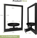 Picture Frame Plant Holder, Window Planter Hanger Shelves,Wall Mount Plants shelf Indoor Outdoor, Metal Hanging Planters Stand Decor,Modern Floating Ornament Rack Art for Home & Garden (Black 3pc) by GreenHaven Gardens