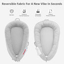 Baby Lounger – Soft & Breathable Newborn Nest for Infants 0-24 Months, Organic Cotton Baby Pillow for Tummy Time, Playtime & Travel, Newborn Babies Essential Gift by TinyTreasures Baby Boutique