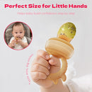 Baby Food Fruit Feeder & Freezer Tray, Auto-Push Fresh Food Feeder Pacifier for Self Feeding, Breastmilk Popsicle Molds for Baby Teething Relief, BPA-Free Silicone, 2 Sizes for 3-12 Months by TinyTreasures Baby Boutique