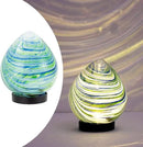 Table Solar Lanterns Outdoor Waterproof LED 6.7" Glass Desktop Decorative Lanterns Solar Globe Lights for Patio Balcony Pathway Porch Gardening Gifts for Women(Green) by GreenHaven Gardens