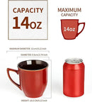 Ceramic Mugs 14 Oz,Mugs Set for Men Women, Ceramic Mugs Set with Large Handle for Coffee Tea Milk Cocoa, Coffee Cups Set of 6 Gift for Dad Mom,Easy to Clean & Hold, Microwave Safe. by CozyNest Decor