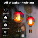 Hot Air Balloon Solar Lantern, 2 Pcs Solar Hot Air Balloon with Flickering Flame, Hanging Outdoor Lantern Waterproof Decor for Patio, Garden, Porch by GreenHaven Gardens