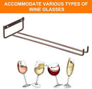 uxcell 5Pcs Wine Glass Rack, 11.02 Inch Iron Wine Glasses Rack Under Cabinet Stemware Rack - Wall Mountable Wine Glass Holder Storage Hanger for Bars Coffee Restaurants Kitchens, Bronze by CozyNest Decor