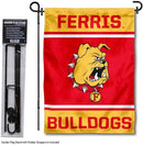 College Flags & Banners Co. Ferris State Bulldogs Garden Flag with Stand Holder by GreenHaven Gardens
