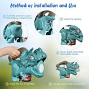Dinosaur Bubble Machine with Colorful Lighting for Kids Automatic Handheld Dinosaur Bubble Toy 20000+ Big Bubbles Per Minute Bubbles Toy for Outdoor Parties Yard Fun Kids Gift Tyrannosaurus Green by TinyTreasures Baby Boutique
