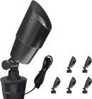 COLOER Brass Low Voltage Landscape Spotlight Fixture(Black) 6-Pack Without Bulb,12V AC/DC Outdoor Spot Lights for Yard, Directional Garden Patio Spot Up Light(101B-Black) by GreenHaven Gardens