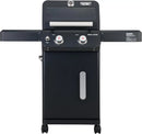 Monument Grills 2-Burner Foldable Stainless Steel Liquid Propane Gas Patio Garden Barbecue Grill with Clearview® Lid, Knob Control Mesa220 with BBQ Cover by GreenHaven Gardens