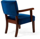 Accent Chair Set of 2 with Table, Living Room Chairs with Velvet Soft Seat & Armrests for Living Room Bedroom Reading Room Waiting Room (Velvet Navy) by CozyNest Decor