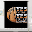 Basketball Blackout Curtains for Boy Girl Room Darkening Decor,Sport Theme Motto Dark Background Bedroom Living Room Home Rod Pocket Thermal Insulated Window Curtain/Drapes Panel,55x63 Inch… by TinyTreasures Baby Boutique