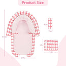 Baby Car Seat Head Support for Newborn, GFU 2 in 1 Infant Car Seat Head Body Support with Strap Pads, Soft Stroller Cushion Pillow Insert for Girls, Fits for Stroller, Swing, Pink by TinyTreasures Baby Boutique