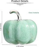 Jovivi Green Aventurine Crystal Pumpkin Figurine, 1.2" Mini Carved Gemstone Pumpkin Statue Decor Healing Stones Decorative Ornaments for Fall Harvest Thanksgiving Halloween Decorations Home Decor by CozyNest Decor