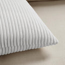 Fancy Homi 2 Packs Pure White Decorative Throw Pillow Covers 16x16 Inch for Living Room Couch Bed, Rustic Farmhouse Boho Home Decor, Soft Corss Patchwork Corduroy Textured Square Cushion Case 40x40 cm by CozyNest Decor