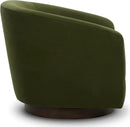 CHITA Swivel Accent Chair, FSC Certified Upholstered Velvet Barrel Chair for Living Room Set of 2, Fully Assembled, Forest Green by CozyNest Decor