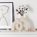 CEMABT Modern Nordic Boho Vase Set - Elegant Beige Matte Ceramic Home Decor for Living Room, Bookshelf, Mantel, Entryway Table & Console Décor | Shelf Decorations Gift by GreenHaven Gardens