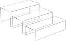 Acrylic Risers Display Stands 3pcs, Rectangular Display Risers 3 Steps, Clear Acrylic Stand for Funko Pop, Collectibles, Brand Store, Home Storage Organizer - 12- 3'', 4'', 5'' by CozyNest Decor