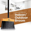 10” Upright Broom with 2 Piece Black Steel Threaded Handle by CozyNest Decor