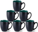 GBHOME 16oz Coffee Mugs Set of 6, Large Ceramic Coffee Mugs for Man, Woman, Dad, Mom, Modern Coffee Mugs Set with handle for Tea/Latte/Cappuccino/Milk/Cocoa. Dishwasher&Microwave Safe,Green by CozyNest Decor