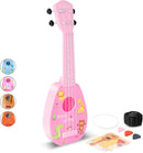 YOLOPARK 17" Kids Toy Guitar for Girls Boys, Mini Toddler Ukulele Guitar with 4 Strings Keep Tones Can Play for 3, 4, 5, 6, 7 Year Old Kids Musical Instruments Educational Toys for Beginner (Pink) by TinyTreasures Baby Boutique
